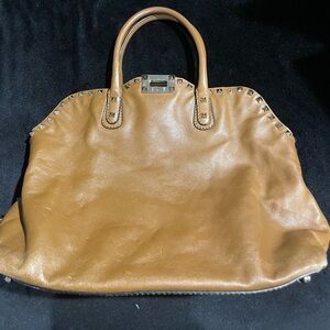 USED! Valentino Rockstud Handbag Camel Color